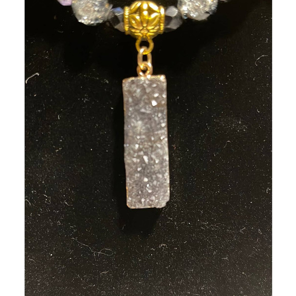 Amethyst Necklace and Earring Set. Costume Jewelry - Picture 2 of 6